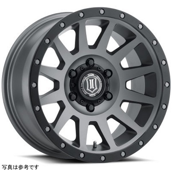 ICON Compression 17x8.5 6x5.5 0mm Offset 4.75in BS 106.1mm Bore Titanium Wheel