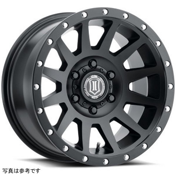ICON Compression 17x8.5 6x5.5 25mm Offset 5.75in BS 95.1mm Bore Satin Black Wheel