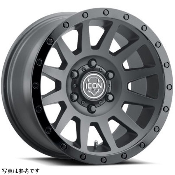 ICON Compression 18x9 5x150 25mm Offset 6in BS 110.1mm Bore Double Black Wheel