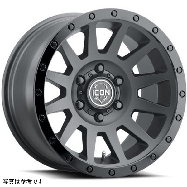 ICON Compression 18x9 6x5.5 0mm Offset 5in BS 106.1mm Bore Double Black Wheel