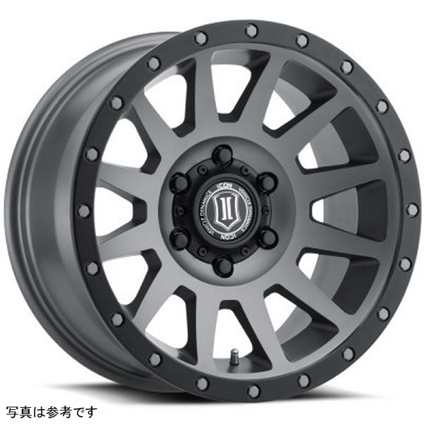 ICON Compression 18x9 6x5.5 0mm Offset 5in BS Titanium Wheel