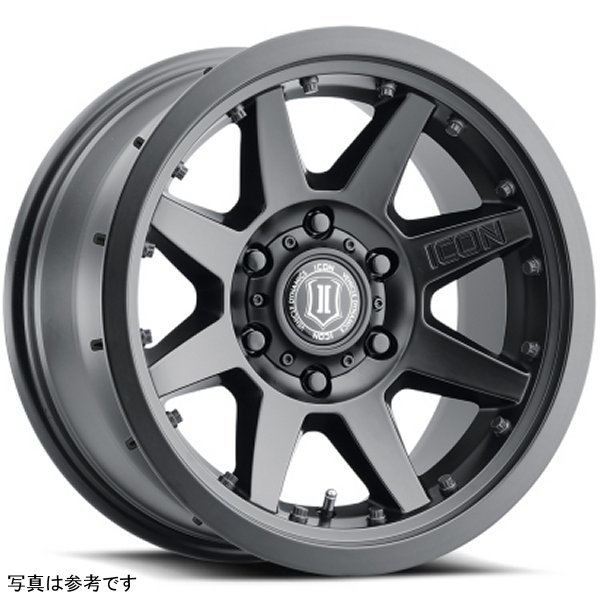 ICON Rebound Pro 17x8.5 6x5.5 0mm Offset 4.75in BS 106.1mm Bore Satin Black Wheel