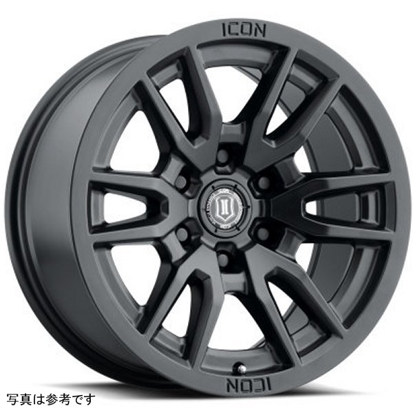 ICON Vector 6 17x8.5 6x135 6mm Offset 5in BS 87.1mm Bore Satin Black Wheel
