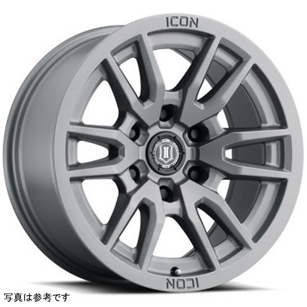 ICON Vector 6 17x8.5 6x135 6mm Offset 5in BS 87.1mm Bore Titanium Wheel