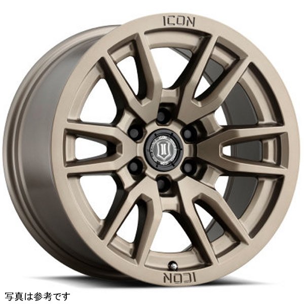 ICON Vector 6 17x8.5 6x5.5 0mm Offset 4.75in BS 106.1mm Bore Bronze Wheel