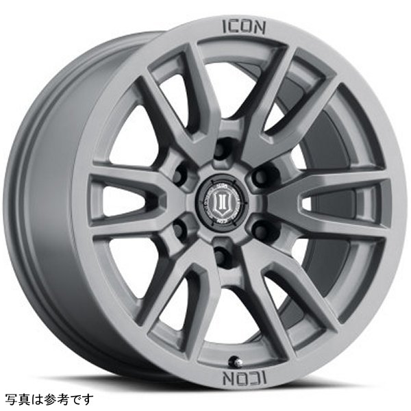 ICON Vector 6 17x8.5 6x5.5 0mm Offset 4.75in BS 106.1mm Bore Titanium Wheel