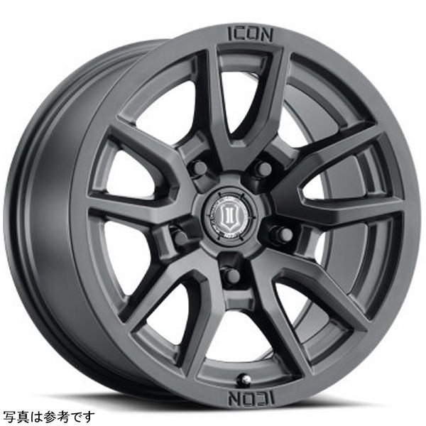 ICON Vector 5 17x8.5 5x150 25mm Offset 5.75in BS 110.1mm Bore Satin Black Wheel