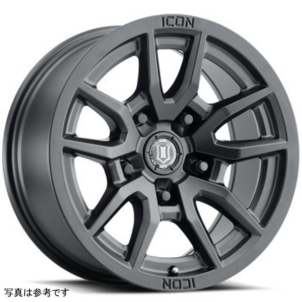 ICON Vector 5 17x8.5 5x5 -6mm Offset 4.5in BS 71.5mm Bore Satin Black Wheel