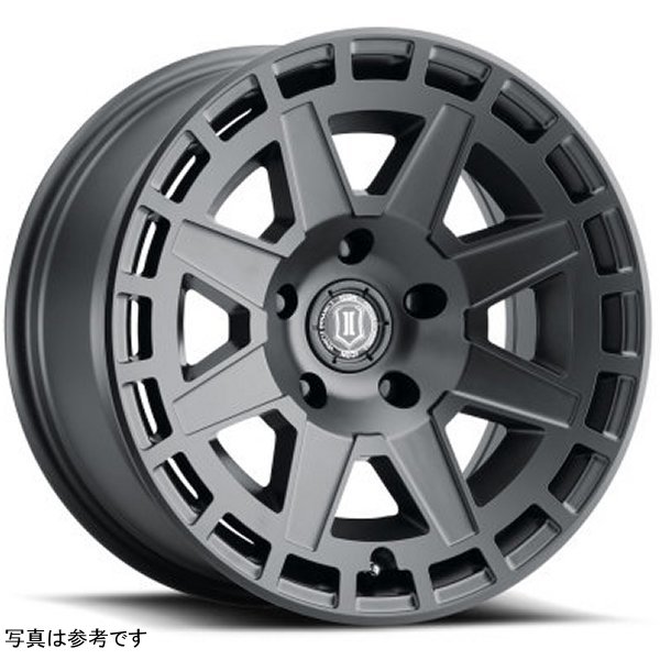 ICON Compass 17x8.5 6x5.5 0mm Offset 4.75in BS Satin Black Wheel