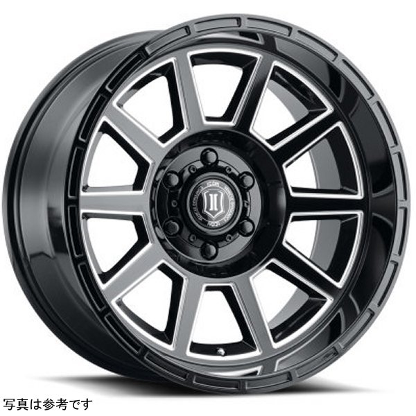 ICON Recoil 20x10 6x135 -24mm Offset 4.5in BS Gloss Black Milled Spokes Wheel