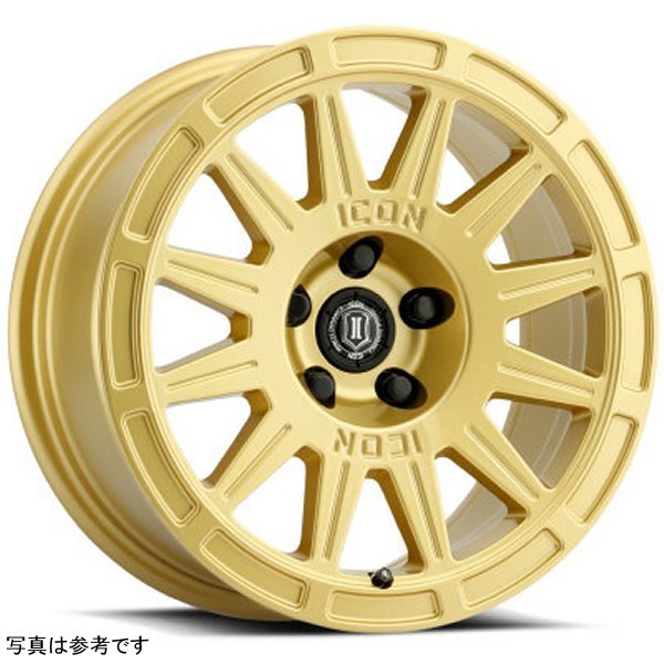 ICON Ricochet 17x8 5x4.5 38mm Offset 6in BS - Gloss Gold Wheel