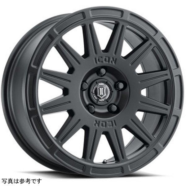 ICON Ricochet 17x8 5x4.5 38mm Offset 6in BS Satin Black Wheel