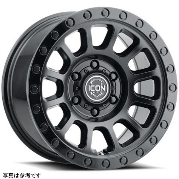 ICON Hulse 17 X 8.5 6 X 5.5 0mm Offset 4.75in BS Double Black