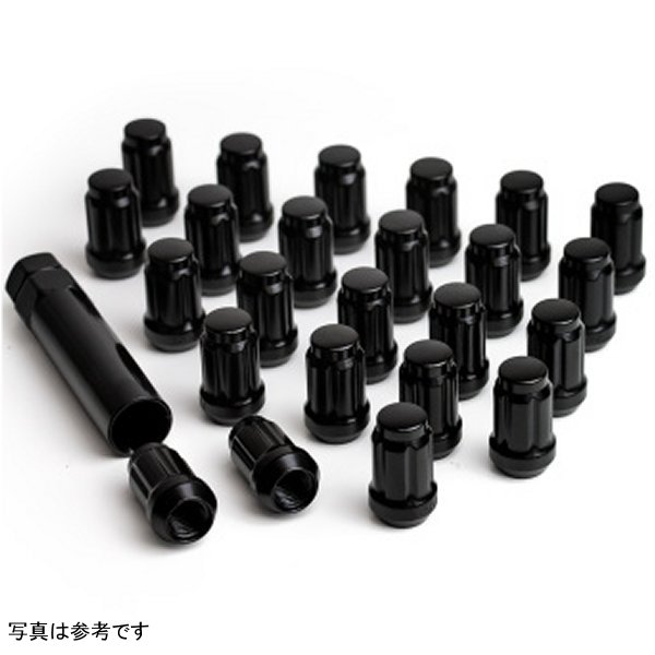 Lug Nut Kit Black - 12x1.5 - 24 Lug Nuts w/ Key