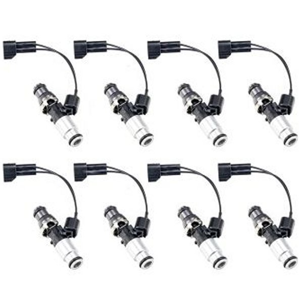 ID1050X Injectors 14mm (Grey) Adaptor Top Bottom (Silver) Adaptor (Set of 8)