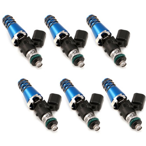 1340cc Injectors - 60mm Length - 11mm Blue Top - 14mm Lower O-Ring (Set of 6)