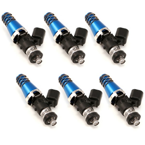 1340cc Injectors - 60mm Length - 11mm Blue Top - Denso Lower Cushion (Set of 6)