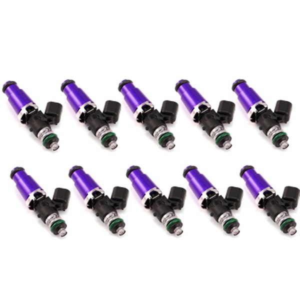 1340cc Injectors - 60mm Length - 14mm Purple Top - 14mm Lower O-Ring (Set of 8)