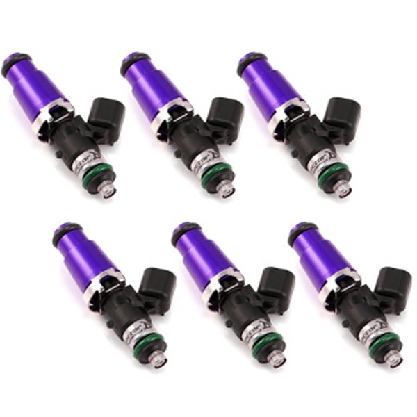 1340cc Injectors - 60mm Length - 14mm Purple Top - 14mm Lower O-Ring (Set of 6)