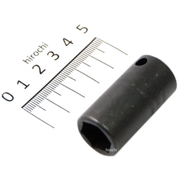 フランクドライブ 3/8インチ インパクト セミディープ ソケット 6角 14mm