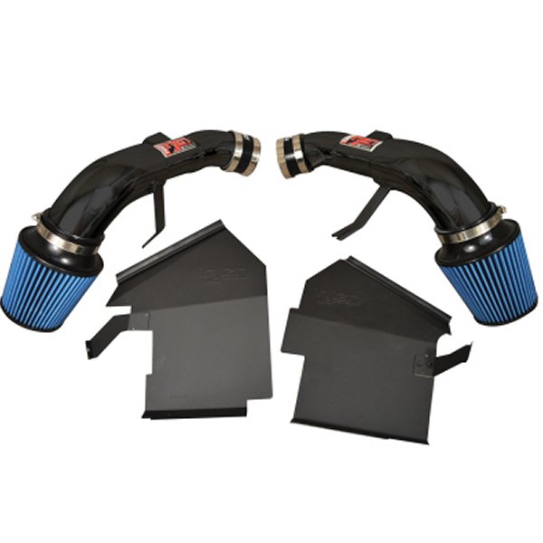 14 Infiniti Q50 3.7L V6 ブラック Dual ショート Ram インテーク w/ MR Techn and Heat Shields