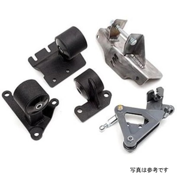 88-91 Civic H-Series Black Steel Mounts 95A Bushings (Manual Hydro Actuator)