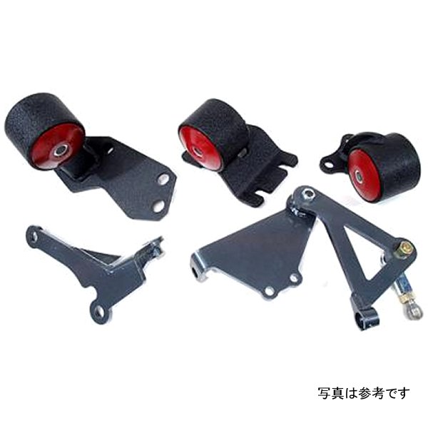 88-91 Civic B-Series Black Steel Mounts 60A Bushings (Cable to Hydro Conversion)