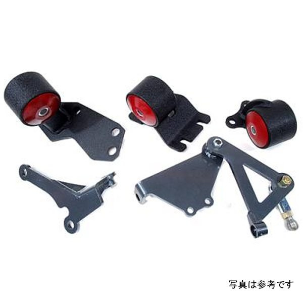 88-91 Civic B-Series Black Steel Mounts 75A Bushings (Cable to Hydro Conversion)