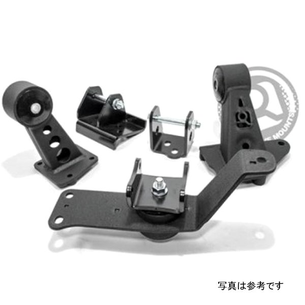 00-09 Honda S2000 K-Series Black Steel Mounts 75A Bushings