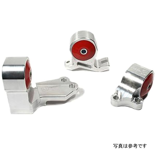 88-91 Civic B-Series Silver Aluminum Mounts 60A Bushings (Cable to Hydro Conversion)