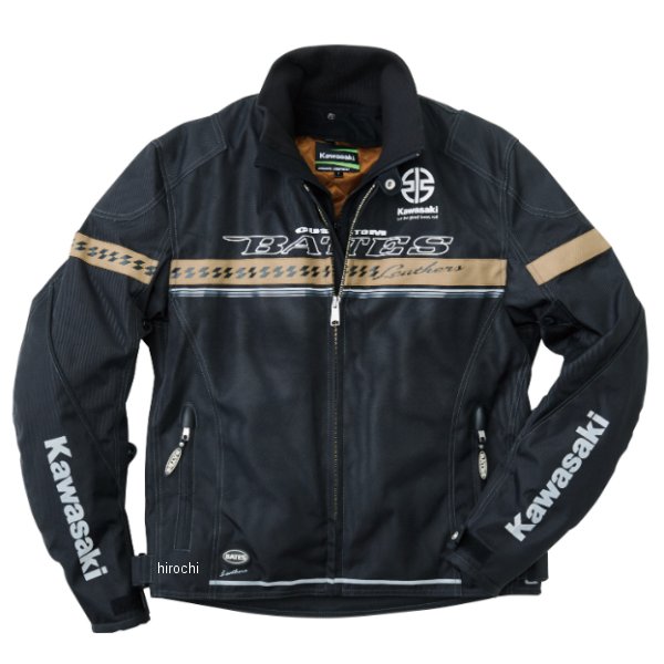 秋冬モデル カワサキ×BATES ロングシーズンジャケット 黒/サンド