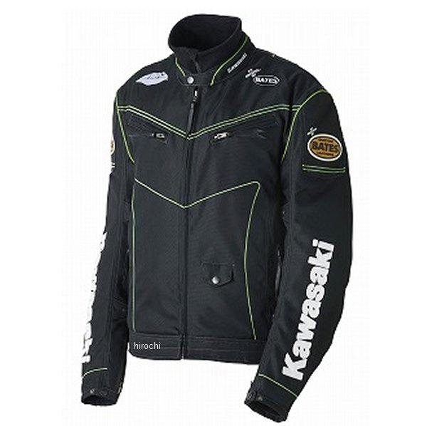 カワサキ純正 秋冬モデル カワサキ×BATES 3シーズンライディングジャケット 緑 Lサイズ