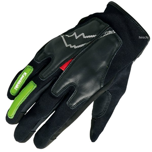 カワサキ純正 2023年春夏モデル エアーコレクトグローブ 黒/緑 3Lサイズ