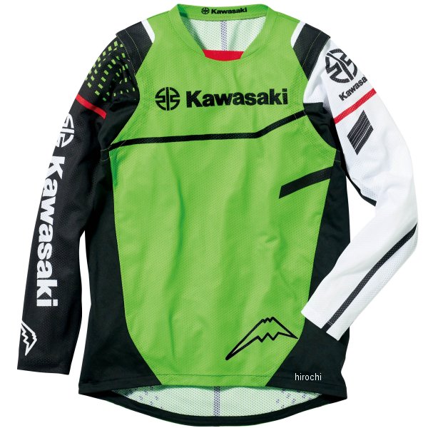 カワサキ純正 2023年春夏モデル ムーブ オフロードジャージ 緑 Mサイズ