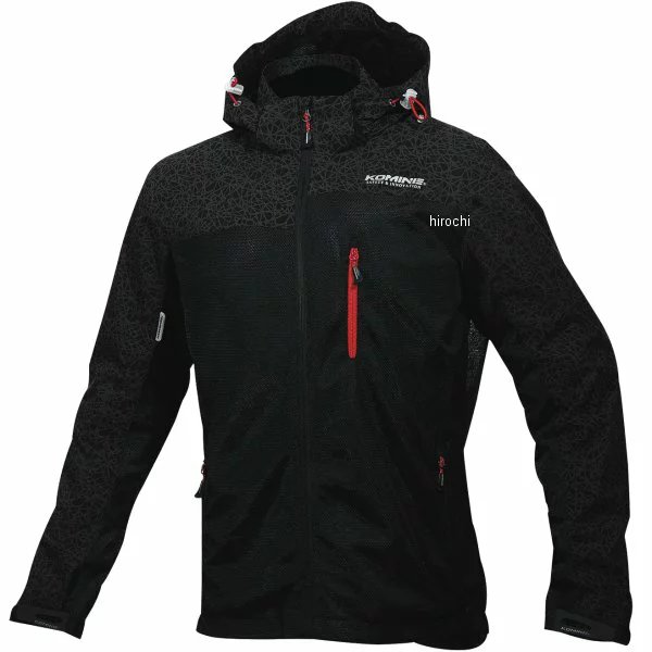 春夏モデル プロテクトメッシュパーカ テン HRブラック/赤