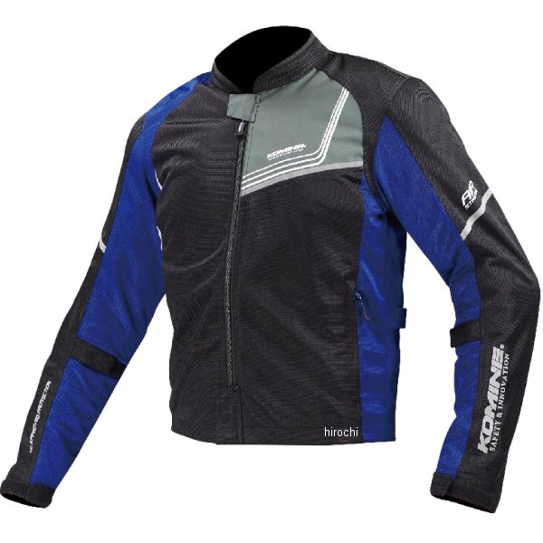 春夏モデル プロテクトフルメッシュジャケット-ジモン 黒/青