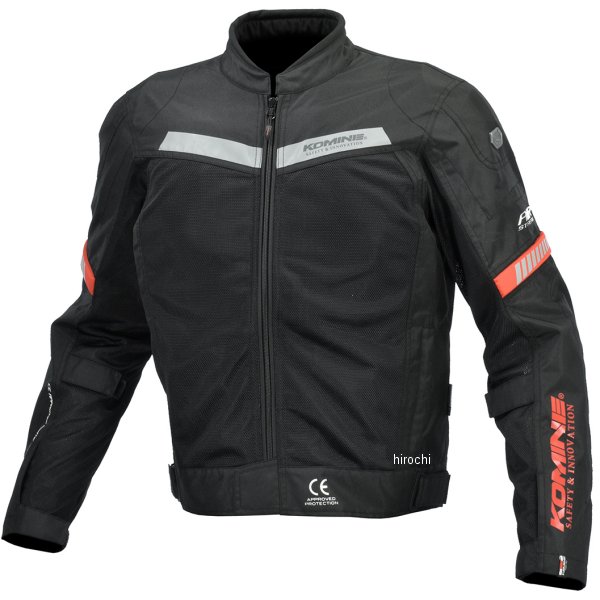 春夏モデル プロテクトハーフメッシュジャケット ネオブラック/赤