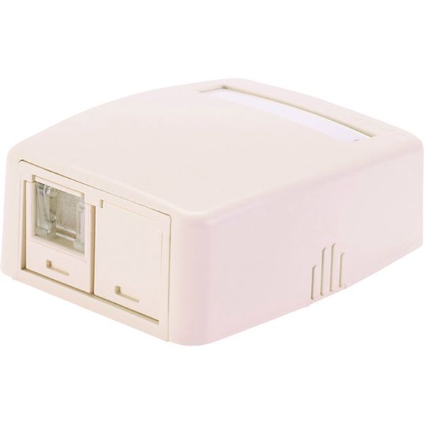 CAT6Aスプリングシャッター付きローゼットキット 2個口(1ジャック＋1ブランク)