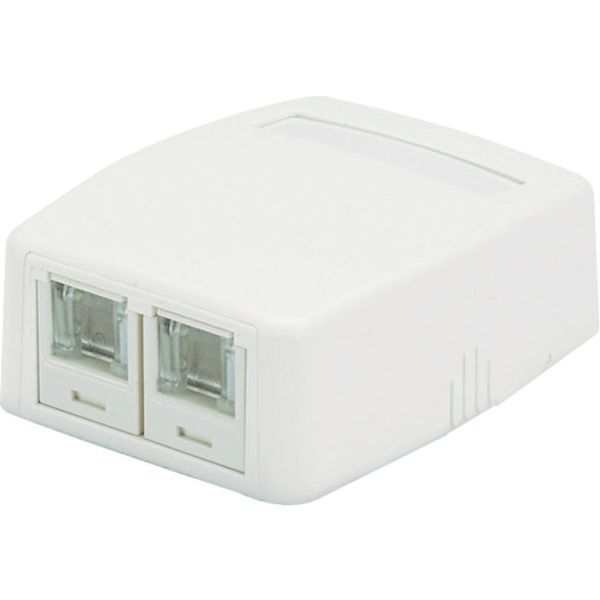 CAT6Aローゼットボックスキット シャッター付き 2個口白