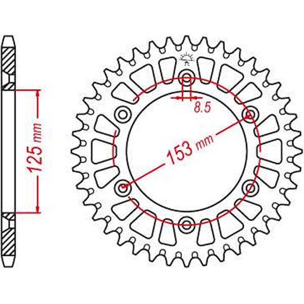 JTスプロケット JT Sprockets SPROCKET RL HON RED