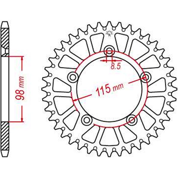 JTスプロケット JT Sprockets SPRKT RL HUS/KTM BLK