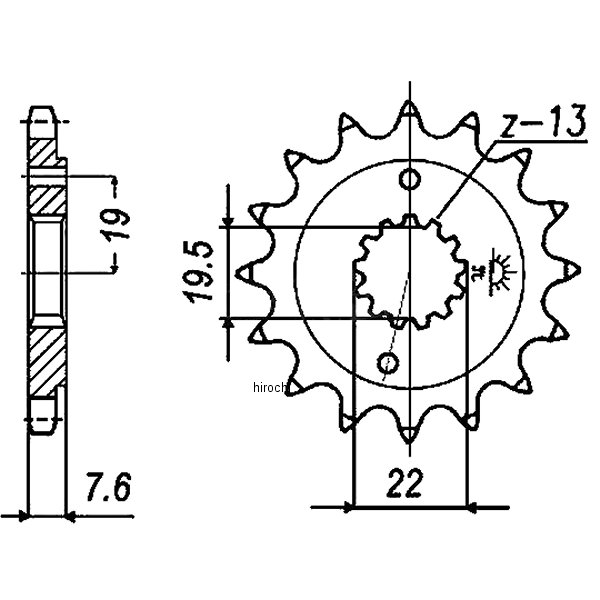 JTスプロケット JT Sprockets スプロケット フロント 03年-06年 KFX400 スチール