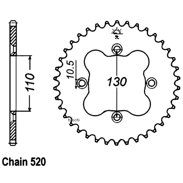 JTスプロケット JT Sprockets スプロケット リア 08年-14年 TRX450E スチール