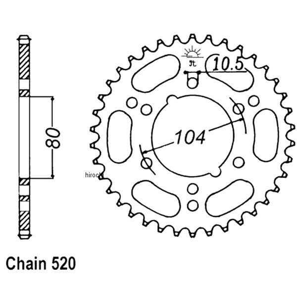 JTスプロケット JT Sprockets スプロケット リア ポラリス Trail Boss スチール