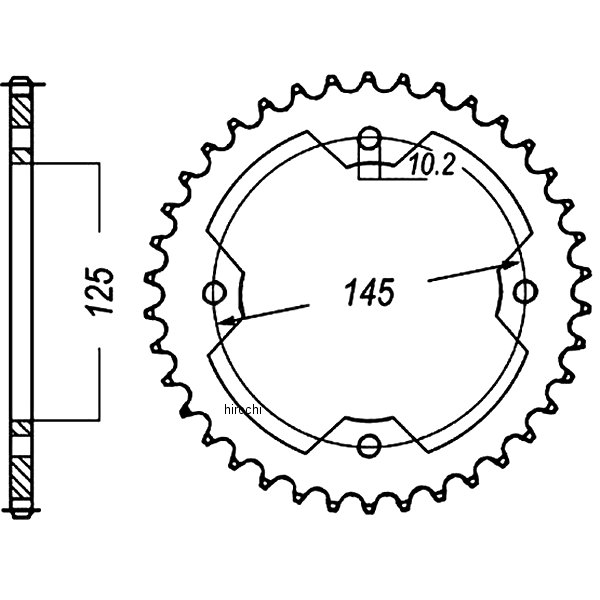 JTスプロケット JT Sprockets スプロケット リア 06年-15年 YFM700R スチール