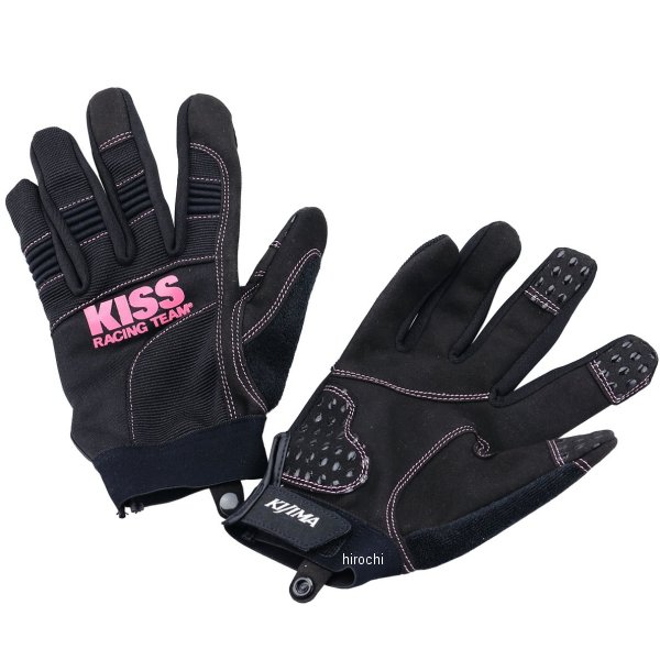 KISS メンテナンスグローブ2 黒/ピンク Lサイズ