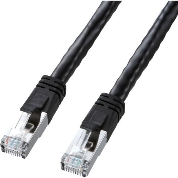 CAT6 LANケーブル PoE対応タイプ ブラック 10m