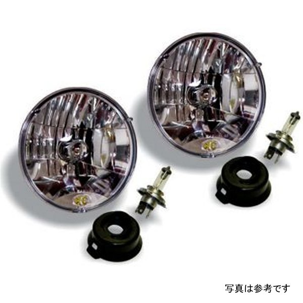 Universal/97-06 Jeep TJ 7in. Halogen H4 DOT Headlight 55/60w Lexan (Pair Pack System)