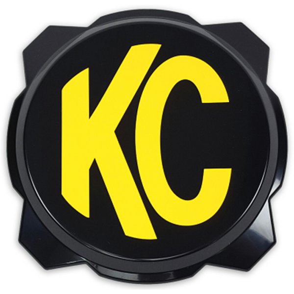 6in. Hard Cover for Gravity Pro6 LED Lights (Single) - Black w/Yellow KC Logo