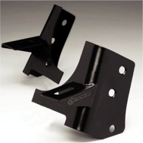 97-06 Jeep TJ A-Pillar Windshield Hinge Light Mount Bracket Set (Pair) - Black